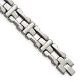 Chisel Stainless Steel Polished 8.5 inch Open Corss Link Bracelet, 8.5 x 14.08 mm