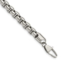 Chisel Stainless Steel Polished 9 inch Rounded Box Bracelet, 9 x 8.3 mm