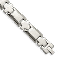 Chisel Stainless Steel Polished 8.5 inch Cross Link Bracelet, 8.5 x 13.9 mm