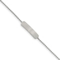 Stainless Steel Polished 7in w/1 inch ext. ID Bracelet, 7 mm