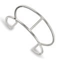 Chisel Stainless Steel Polished Cuff Bangle, 7.5 x 30 mm