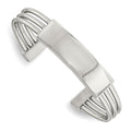 Chisel Stainless Steel Polished Engraveable ID Cuff Bangle, 6.75 x 8.83 mm