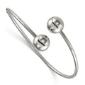 Stainless Steel Polished Flexible Bangle, 8 mm