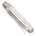Stainless Steel Polished Be the Game Changer 6mm Hinged Bangle, 6 mm