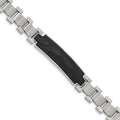 Chisel Stainless Steel Brushed and Polished with Solid Carbon Fiber Inlay 8.25 inch Bracelet, 8.25 x 11.57 mm