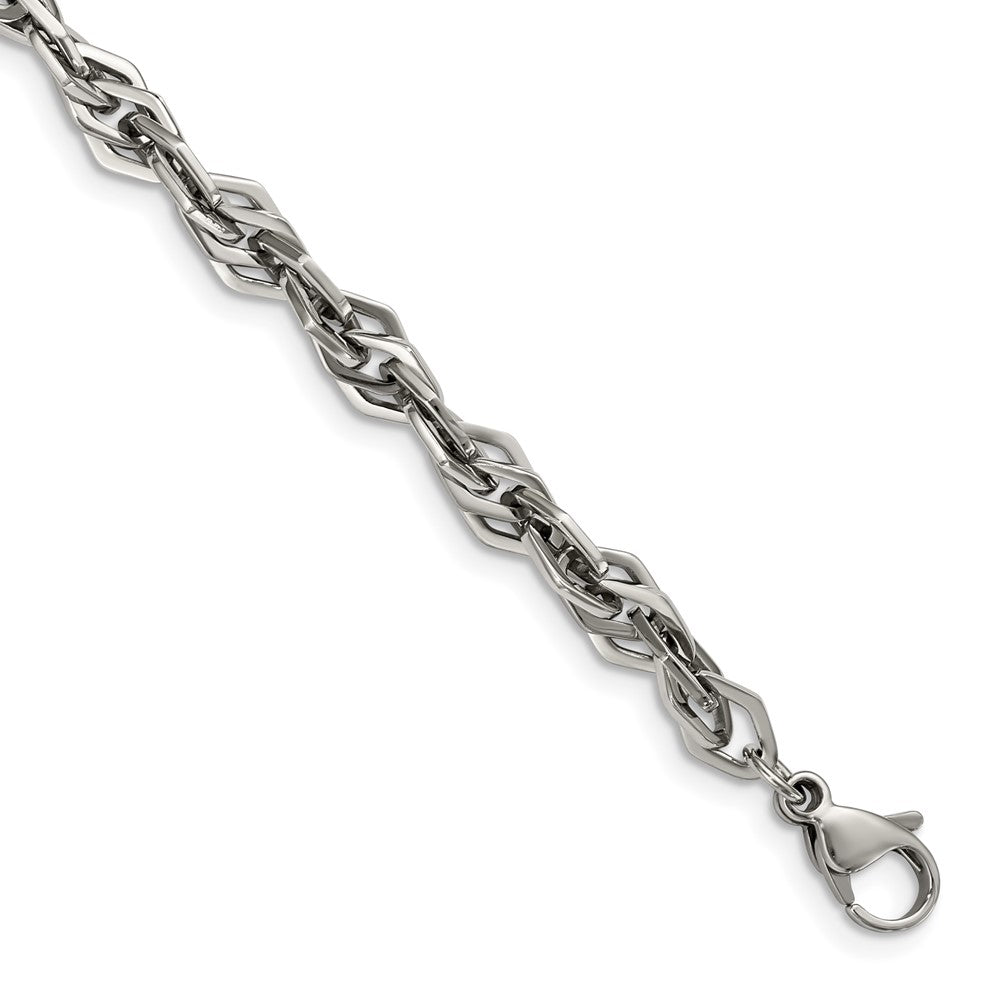 Chisel Stainless Steel Polished 9 inch Bracelet, 9 x 6 mm