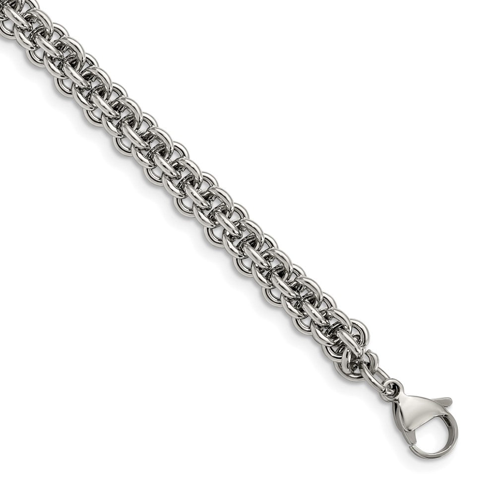Chisel Stainless Steel Polished 9 inch Bracelet, 9 x 7 mm
