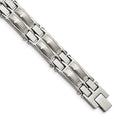 Chisel Stainless Steel Polished and Brushed 8.5 inch Link Bracelet, 8.5 x 12.5 mm