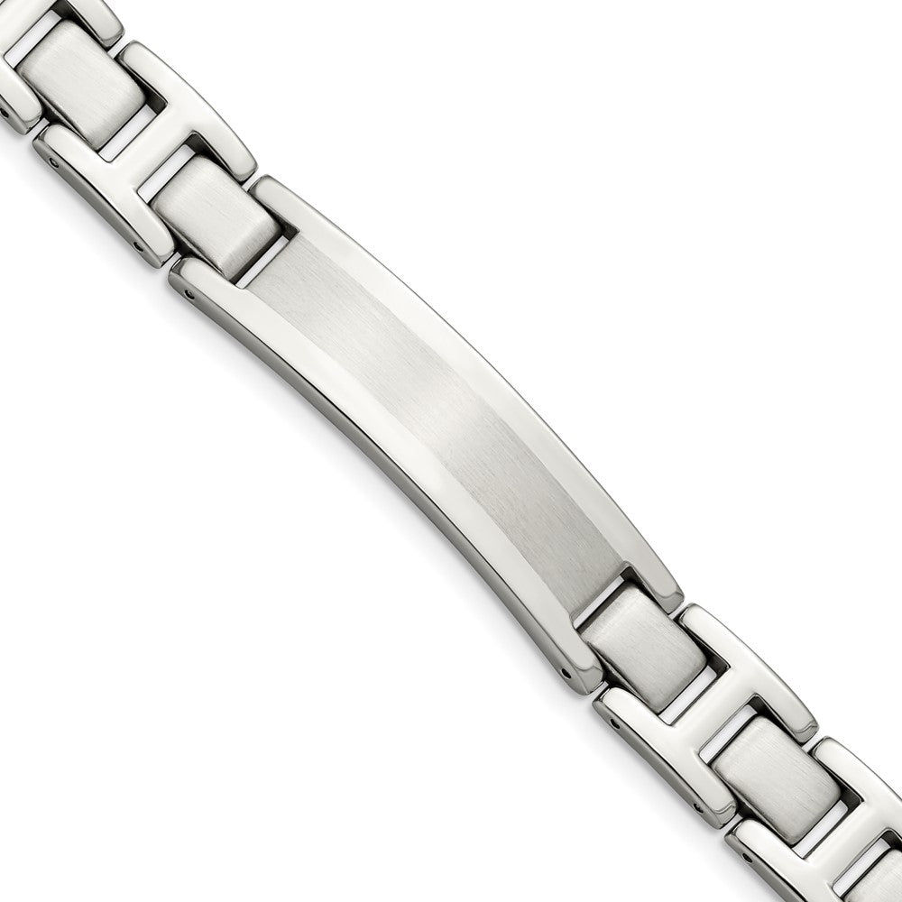 Chisel Stainless Steel Brushed and Polished 8.25 inch ID Bracelet, 8.25 x 12 mm