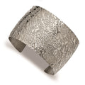 Stainless Steel Polished Textured 4.50mm Cuff Bangle, 8 mm
