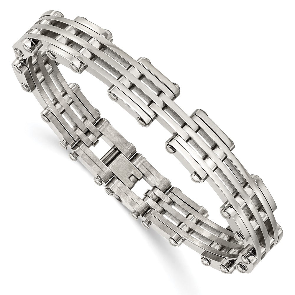 Chisel Stainless Steel Polished 7.75 inch Link Bracelet, 7.75 x 10 mm