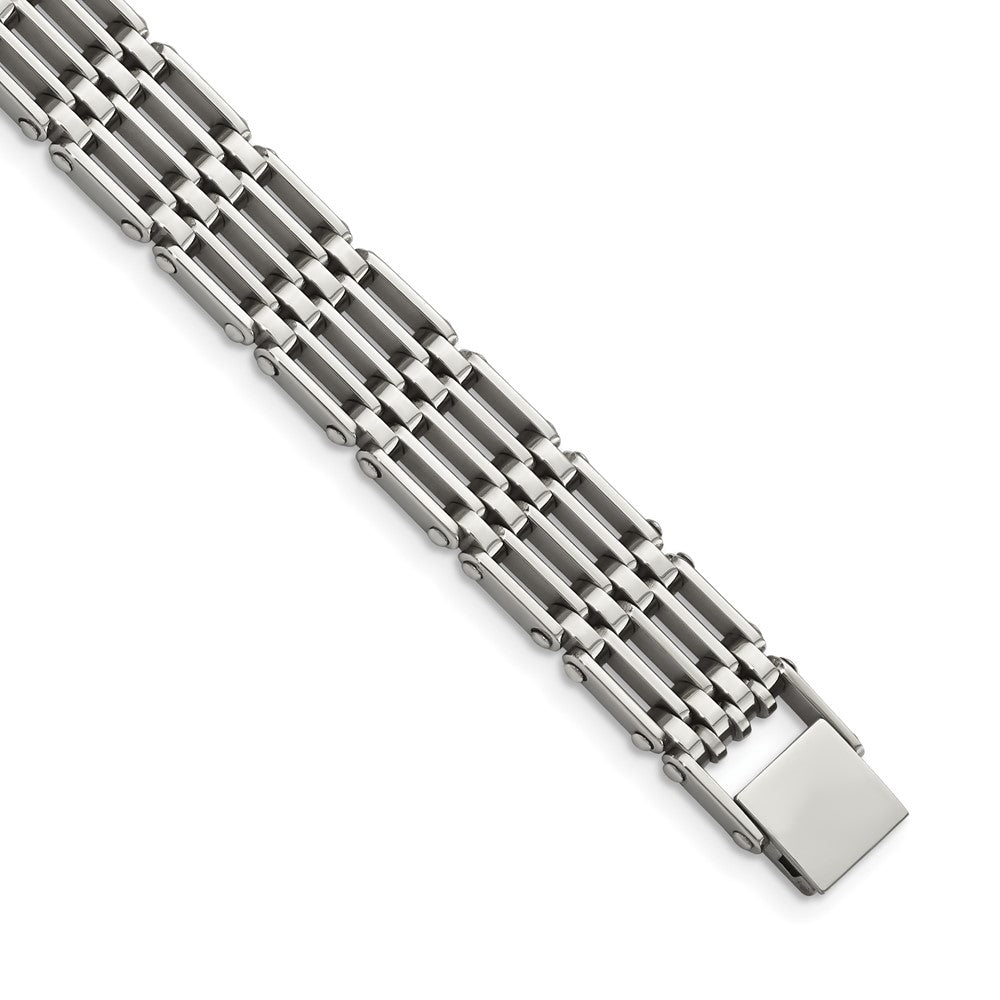 Chisel Stainless Steel Polished 8.5 inch Link Bracelet, 8.5 x 12 mm