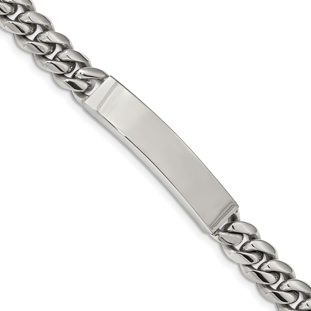 Chisel Stainless Steel Polished Curb Chain 8.25 inch ID Bracelet, 8.25 x 10 mm