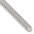 Chisel Stainless Steel Brushed and Polished 8.25 inch Heavy Link Bracelet, 8.25 x 17.08 mm