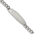 Chisel Stainless Steel Polished Curb Chain 8.25 inch ID Bracelet, 8.75 x 13 mm
