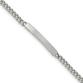 Chisel Stainless Steel Polished Flat Curb Chain 8.5 inch ID Bracelet, 8.5 x 3.77 mm