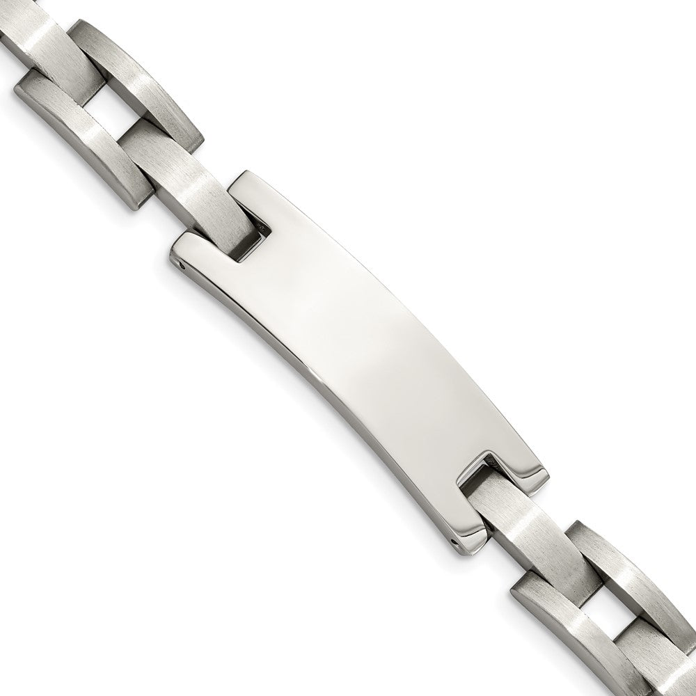 Chisel Stainless Steel Brushed and Polished 9.25 inch ID Bracelet, 9.25 x 12 mm