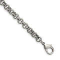 Chisel Stainless Steel Polished and Textured 8.25 inch Link Bracelet, 8.25 x 7 mm
