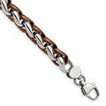 Chisel Stainless Steel Polished Brown IP-plated 8.25 inch Bracelet, 8.25 x 10.77 mm