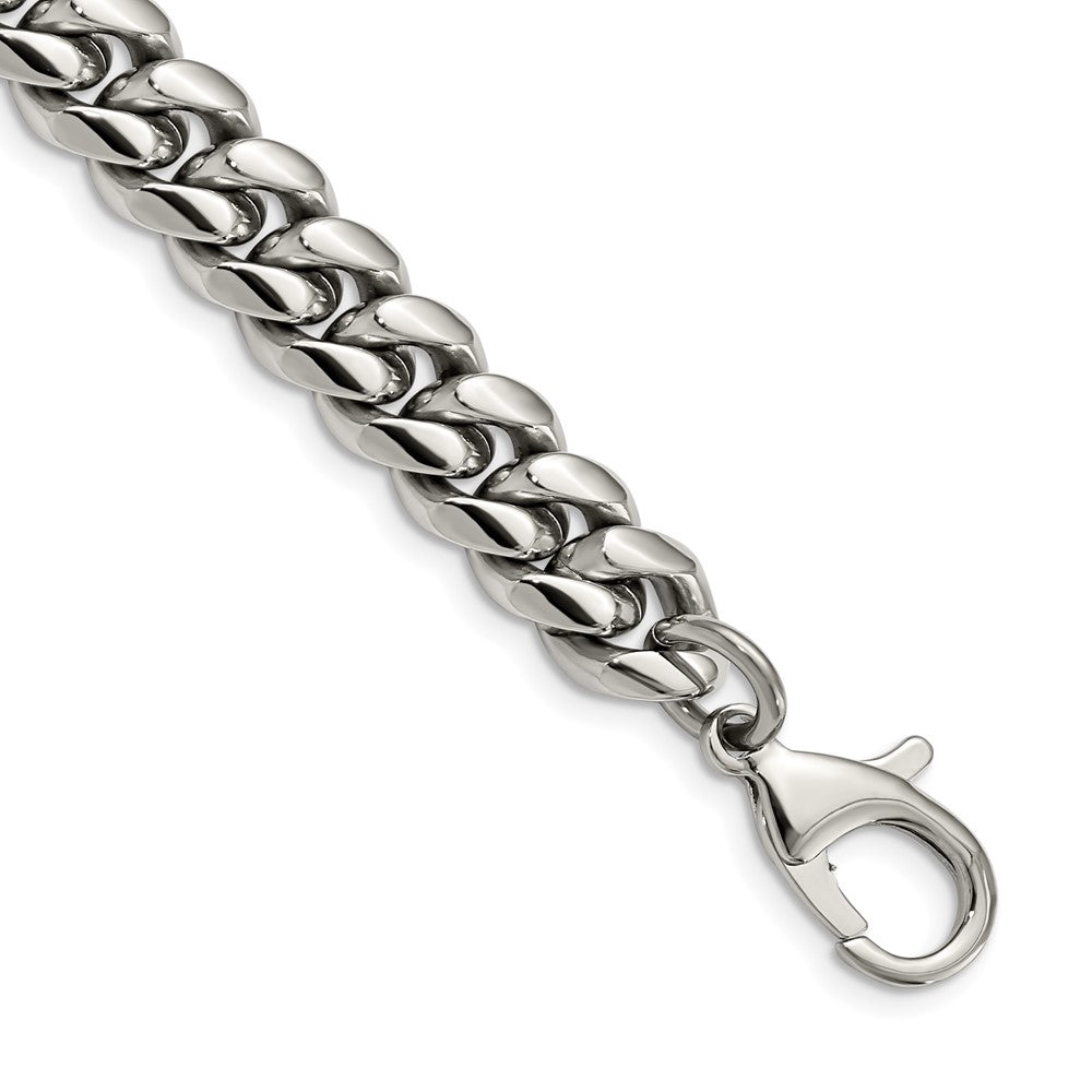 Chisel Stainless Steel Polished 8.5 inch Curb Chain Bracelet, 8.5 x 12.05 mm