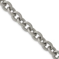 Chisel Stainless Steel Polished and Textured 7 inch Bracelet, 7 x 12 mm
