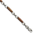 Chisel Stainless Steel Polished Brown IP-plated 8.25 inch Bracelet, 8.25 mm