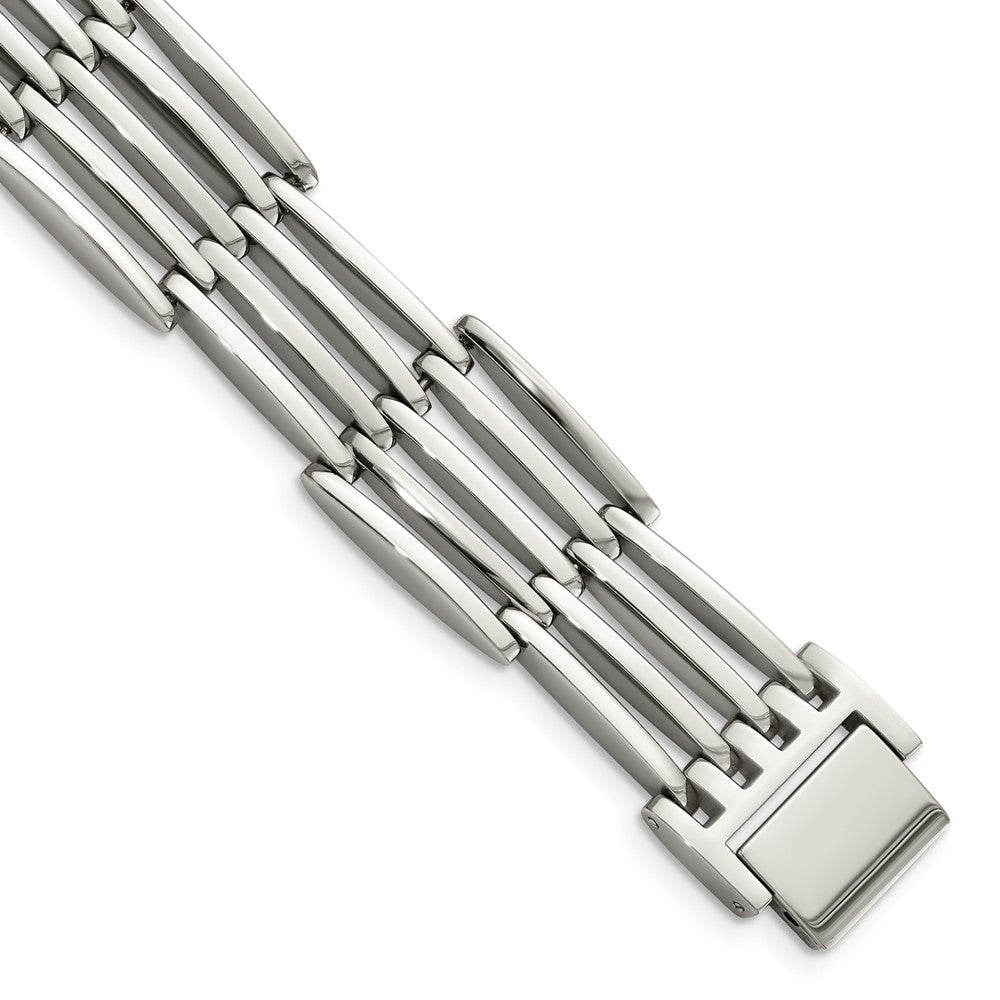 Chisel Stainless Steel Polished 8.5 inch Link Bracelet, 8.5 x 16 mm