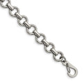 Chisel Stainless Steel Polished 8.25 inch Circle Link Bracelet, 8.25 mm