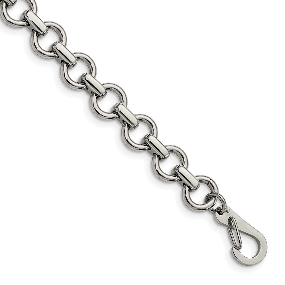 Chisel Stainless Steel Polished 8.25 inch Circle Link Bracelet, 8.25 mm