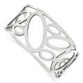 Chisel Stainless Steel Polished Ovals Cuff Bangle, 7 x 36 mm