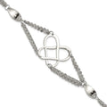 Stainless Steel Polished Fancy Butterfly Bracelet, 7.75 mm