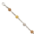 Stainless Steel Tri-Color IP-plated Laser Cut 8in Bracelet, 8 mm
