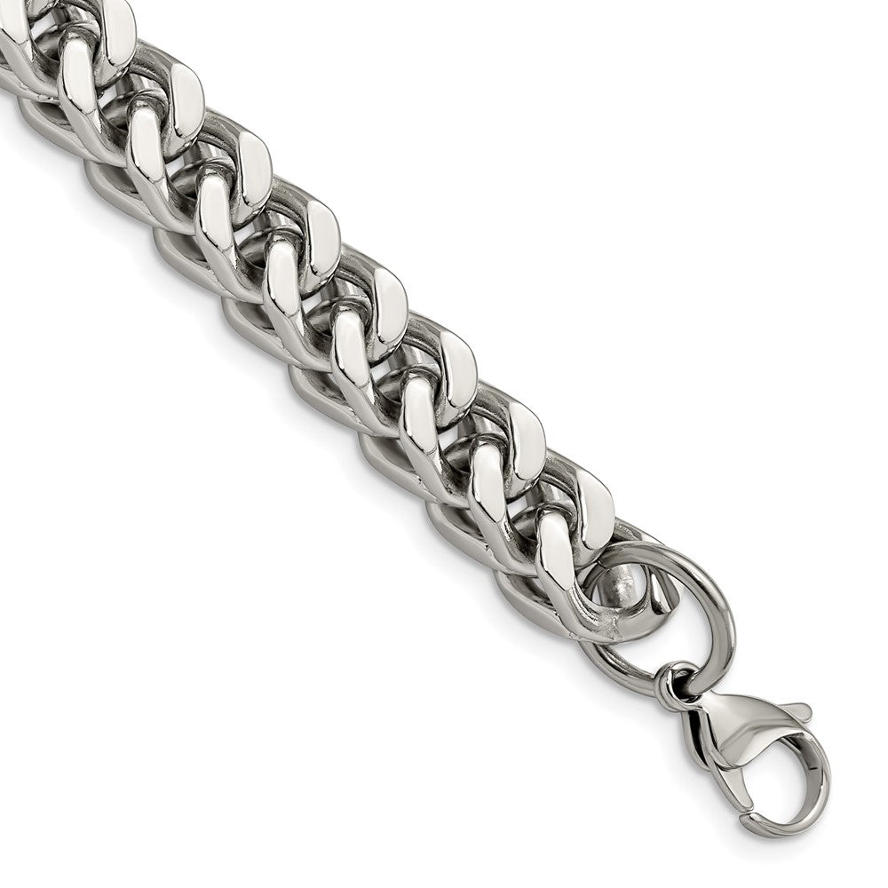 Chisel Stainless Steel Polished 9.5 inch Heavy Wheat Bracelet, 9.5 x 10 mm