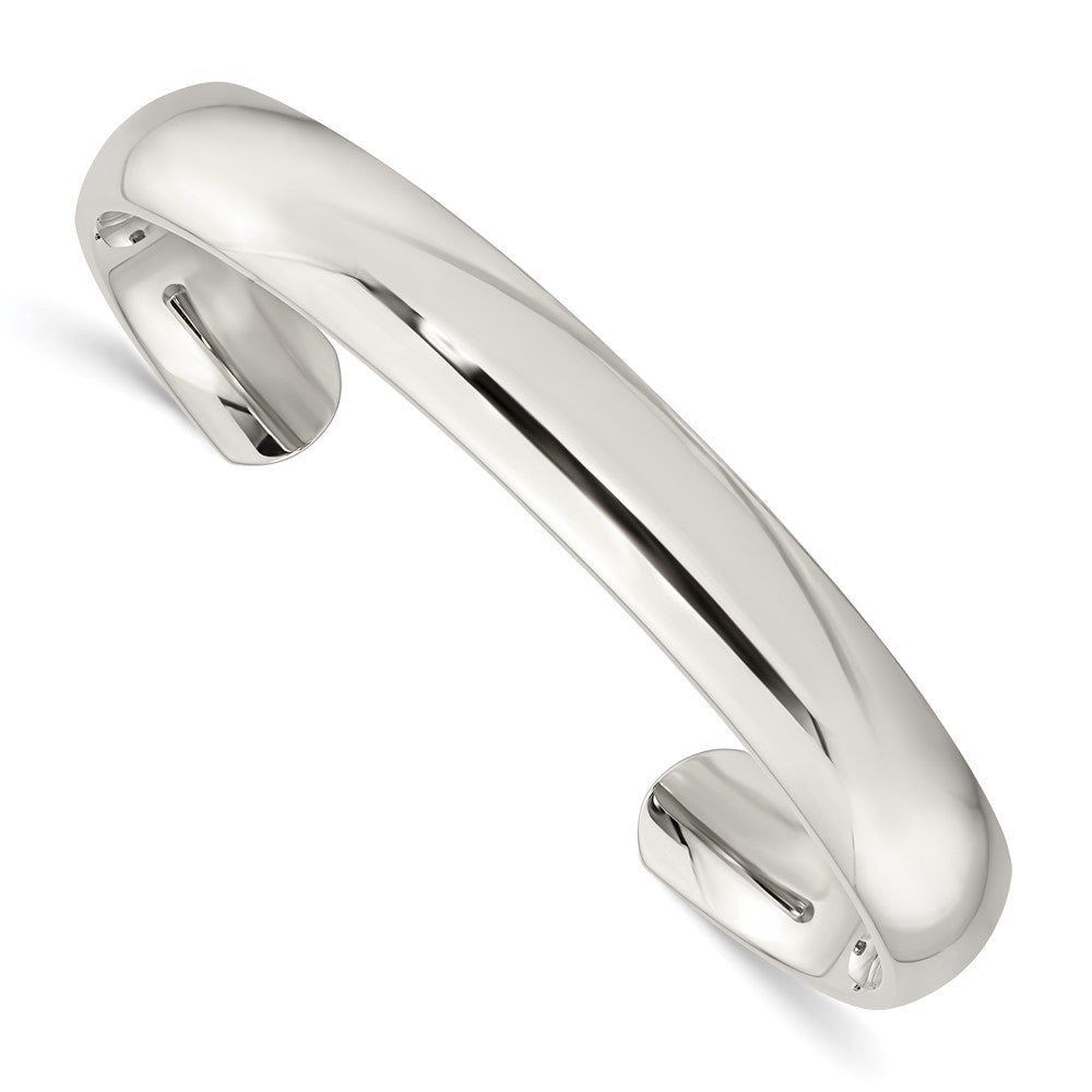 Chisel Stainless Steel Polished 10mm Cuff Bangle, 7 x 10 mm