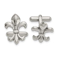 Chisel Stainless Steel Polished Fleur de Lis Cufflinks