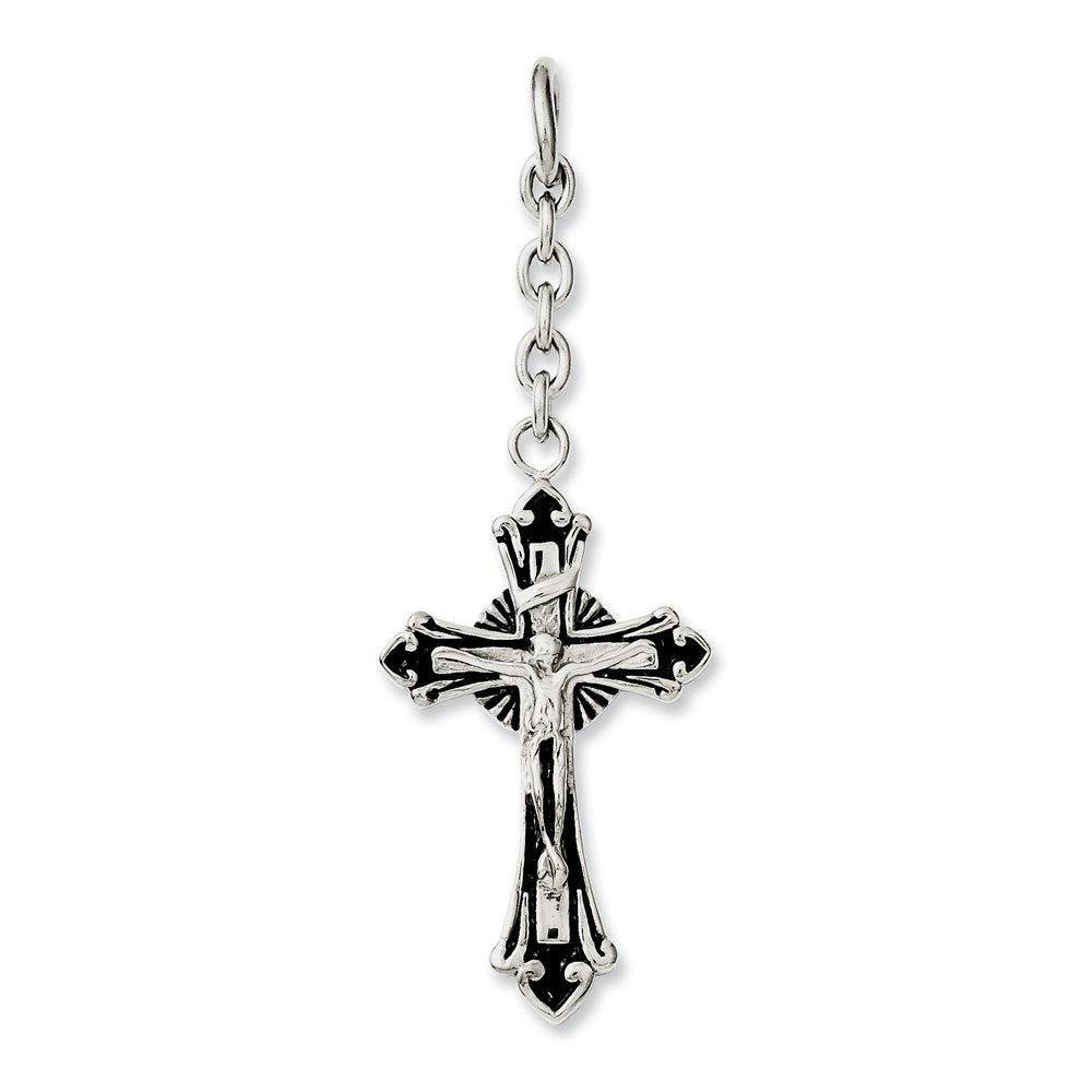 Stainless Steel Crucifix Interchangeable Charm Pendant, 3 x 25 mm