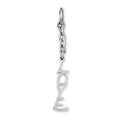 Stainless Steel Love Interchangeable Charm Pendant, 2.25 x 8 mm