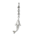 Stainless Steel Dolphin Interchangeable Charm Pendant, 2.5 x 13 mm