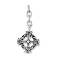 Stainless Steel Celtic Cross Interchangeable Charm Pendant, 2.5 x 29 mm