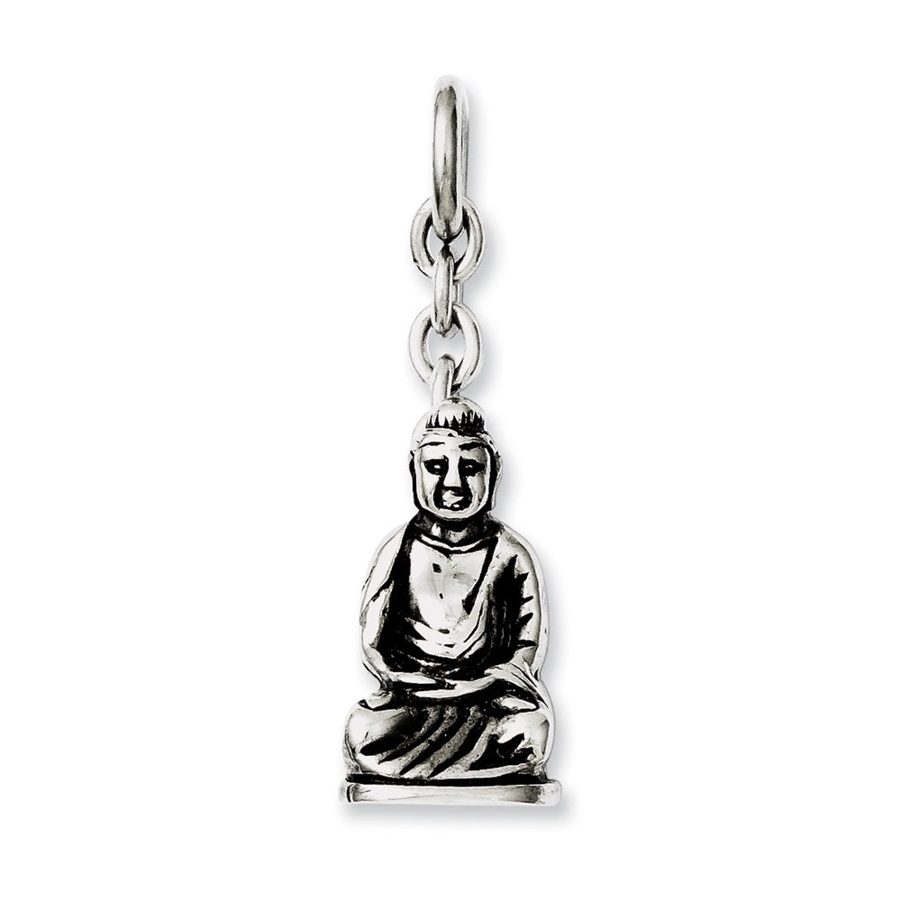 Stainless Steel Buddha Interchangeable Charm Pendant, 42 x 12 mm