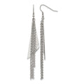 Chisel Stainless Steel Polished Multi Chain Dangle Shepherd Hook Earrings, 20 mm