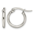 Chisel Stainless Steel Polished 15.5mm Diameter 2mm Hoop Earrings, 15 x 15.5 mm