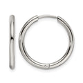 Chisel Stainless Steel Polished 2mm Endless Hinged Hoops, 18.89 x 19.49 mm
