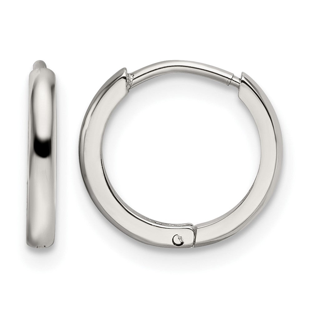 Chisel Stainless Steel Polished 1.4mm Endless Hinged Hoops, 11.52 x 11.72 mm