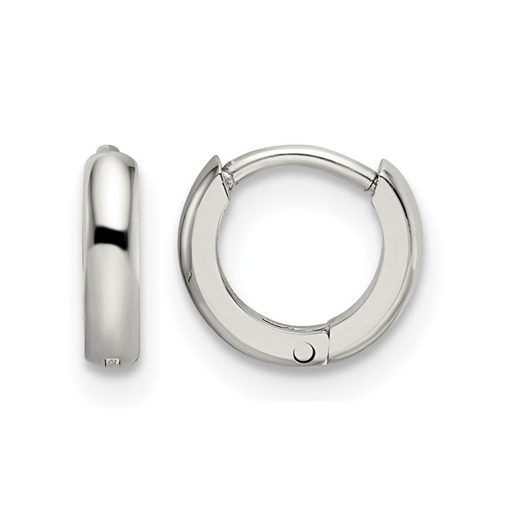 Chisel Stainless Steel Polished 2mm Endless Hinged Hoops, 8.44 x 9.29 mm