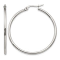 Chisel Stainless Steel Polished 40.5mm Diameter 2mm Hoop Earrings, 40 x 40.5 mm