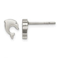 Chisel Stainless Steel Polished Dolphin Post Earrings, 6.93 x 6.74 mm