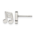 Chisel Stainless Steel Polished Music Note Post Earrings, 7.94 x 7.34 mm