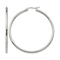 Chisel Stainless Steel Polished 48mm Diameter 2mm Hoop Earrings, 46 x 48 mm