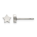 Chisel Stainless Steel Polished Star Post Earrings, 4.72 x 4.91 mm